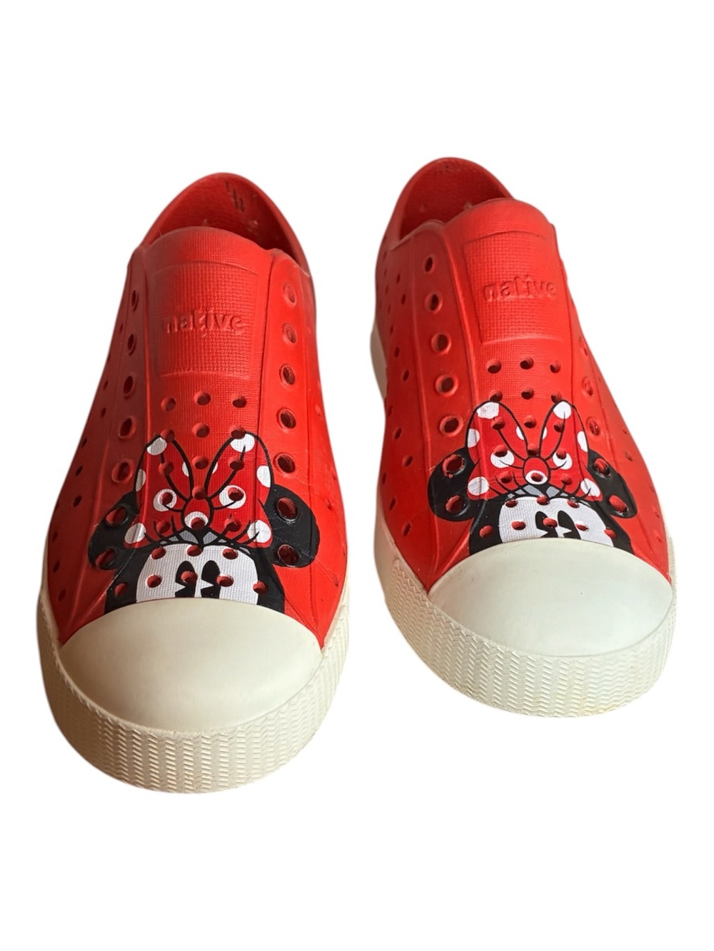 Size J3 Disney Parks x Native Shoes Jefferson Minnie Mouse slip-on water shoes